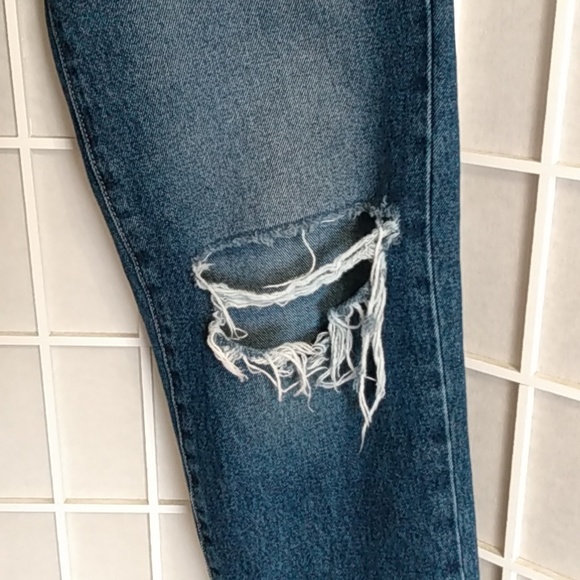 M1851 New York Frida Distressed Straight Leg Blue Jeans Sz 25 High Rise - Picture 4 of 13